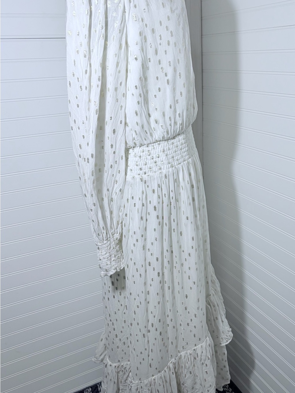 Lilly Pulitzer Ivory Dress with Gold Metallic Dot Detail - Picture 6 of 14
